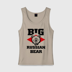 Женская майка хлопок Большой русский медведь