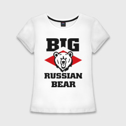 Женская футболка хлопок Slim Большой русский медведь