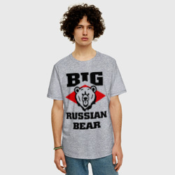 Мужская футболка хлопок Oversize Большой русский медведь - фото 2