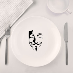 Набор: тарелка + кружка Вендетта маска - фото 2
