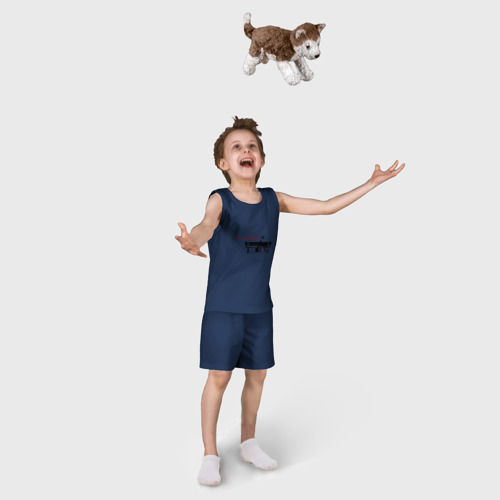 Детская пижама с шортами хлопок Форест Гамп, цвет темно-синий - фото 5