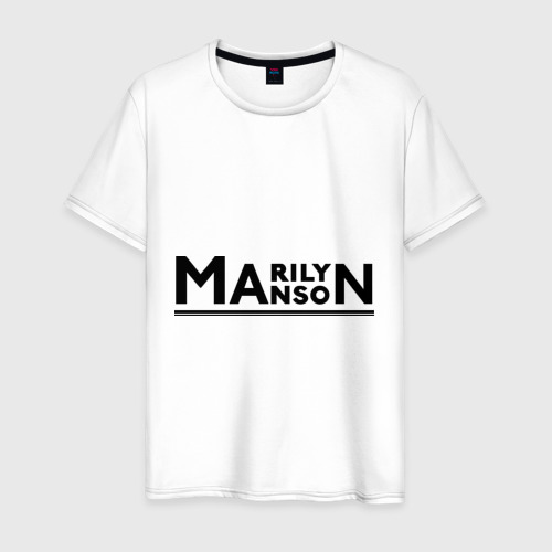 Мужская футболка хлопок Marilyn Manson, цвет белый