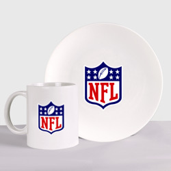 Набор: тарелка + кружка NFL