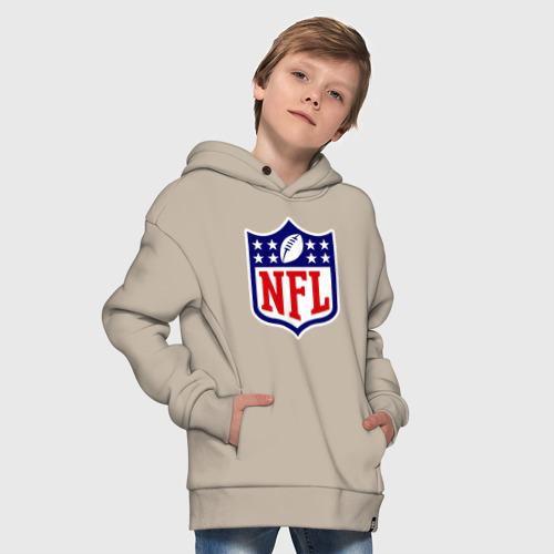 Детское худи Oversize хлопок NFL, цвет миндальный - фото 9