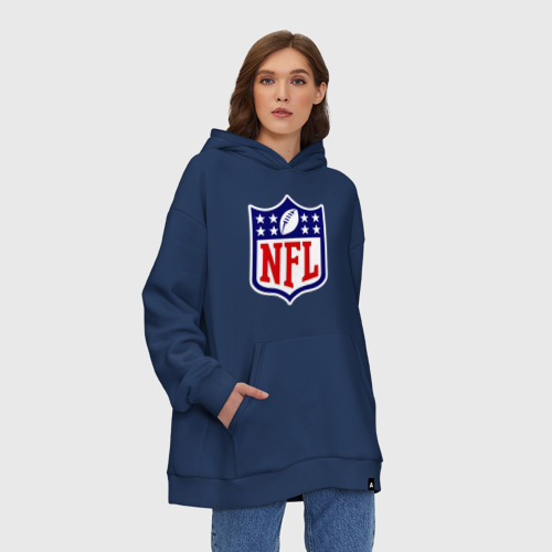 Худи SuperOversize хлопок NFL, цвет темно-синий - фото 4