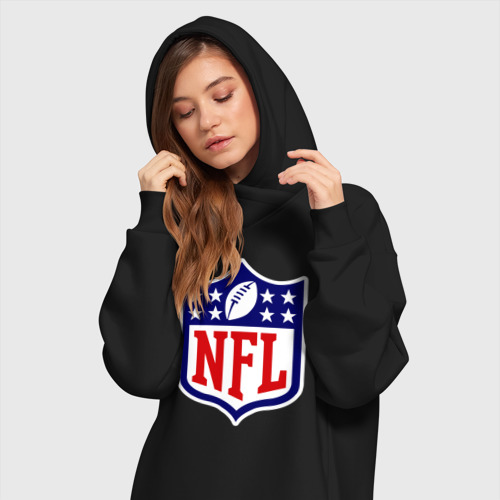 Платье-худи хлопок NFL, цвет черный - фото 3