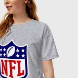 Женская футболка хлопок Oversize NFL - фото 2