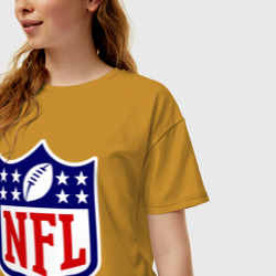 Женская футболка хлопок Oversize NFL - фото 2