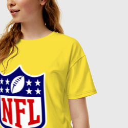 Женская футболка хлопок Oversize NFL - фото 2