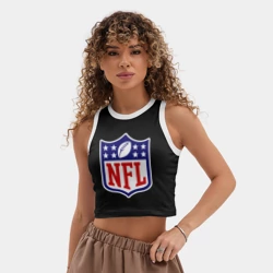 Женская укороченная майка-топ хлопок NFL - фото 2