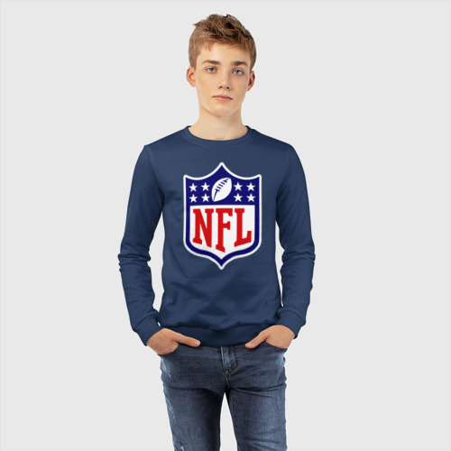 Детский свитшот хлопок NFL, цвет темно-синий - фото 7