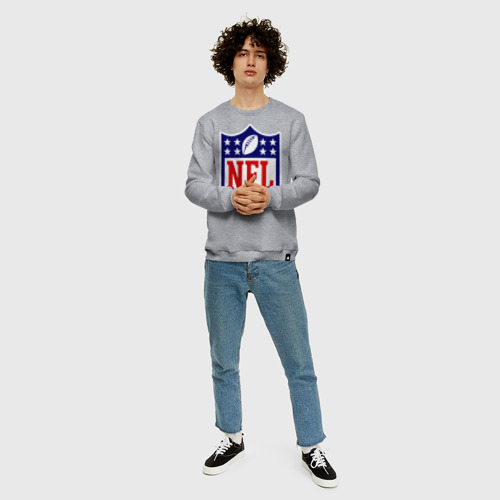Мужской свитшот хлопок NFL, цвет меланж - фото 5