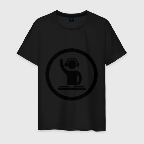 Мужская футболка хлопок Dj за пультом (5), цвет черный