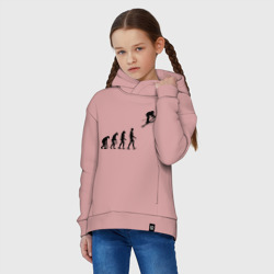 Детское худи Oversize хлопок Эволюция лыжник - фото 2