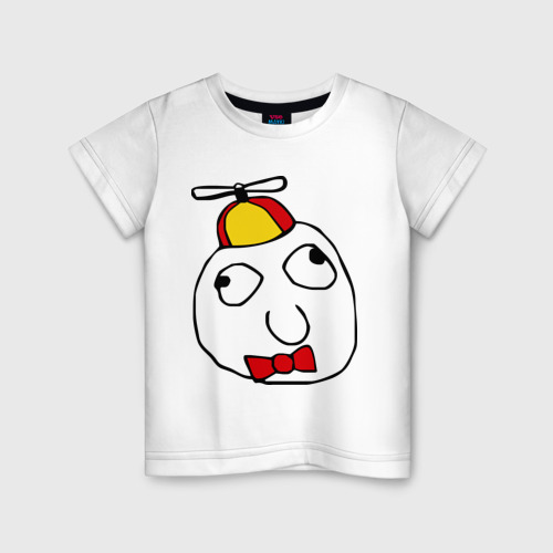 Детская футболка хлопок Ололошка, цвет белый