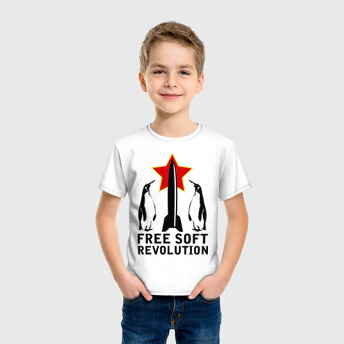 Детская футболка хлопок Free Soft Revolution2, цвет белый - фото 3