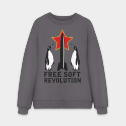 Мужской свитшот oversize без начеса хлопок Free Soft Revolution2