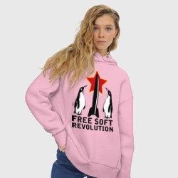 Женское худи Oversize хлопок Free Soft Revolution2 - фото 2
