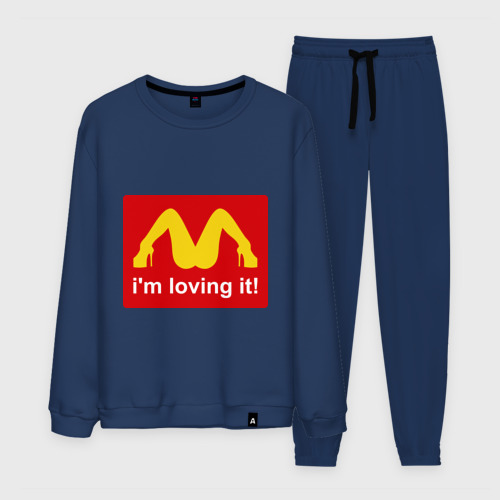 Мужской костюм хлопок i\'m lovin\' it!, цвет темно-синий