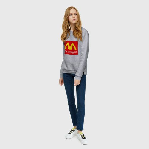 Женский свитшот хлопок i\'m lovin\' it!, цвет меланж - фото 5