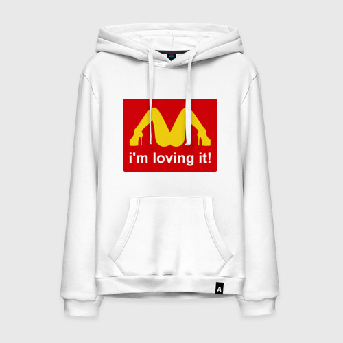 Мужская толстовка хлопок i\'m lovin\' it!, цвет белый