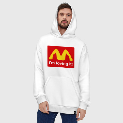 Худи SuperOversize хлопок i\'m lovin\' it!, цвет белый - фото 5