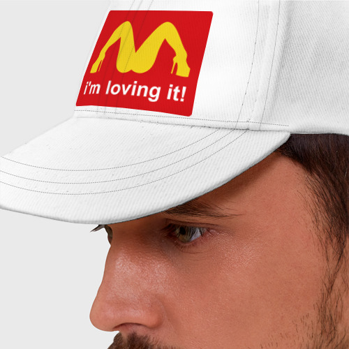 Бейсболка i\'m lovin\' it!, цвет белый - фото 2