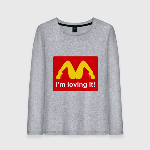 Женский лонгслив хлопок i\'m lovin\' it!, цвет меланж