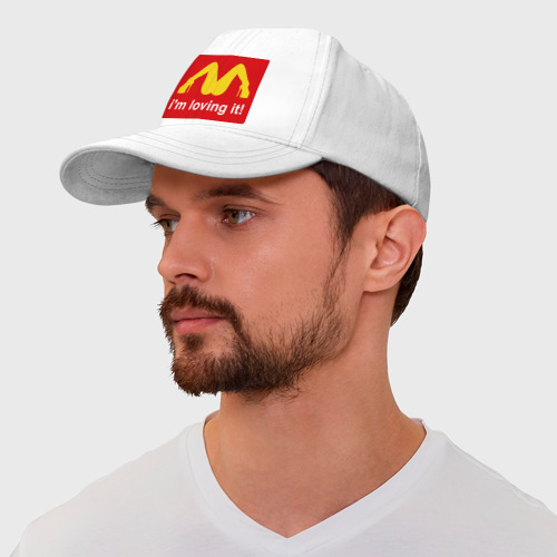 Бейсболка i\'m lovin\' it!, цвет белый - фото 3