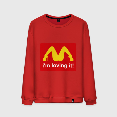 Мужской свитшот хлопок i\'m lovin\' it!, цвет красный