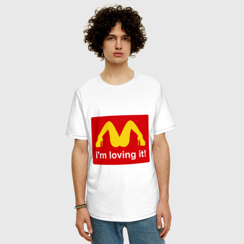 Мужская футболка хлопок Oversize i\'m lovin\' it! - фото 3