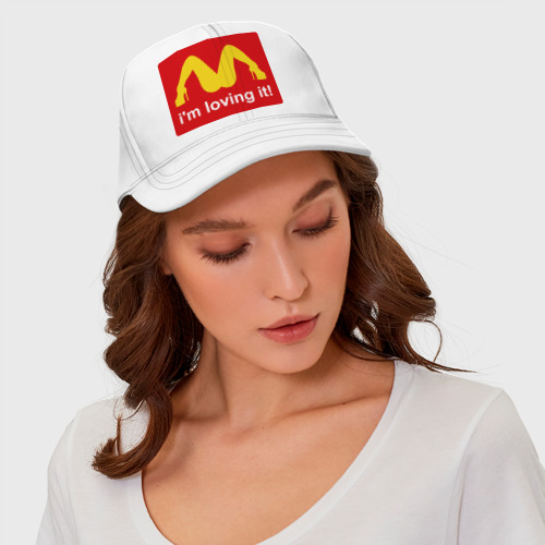 Бейсболка i\'m lovin\' it!, цвет белый - фото 4