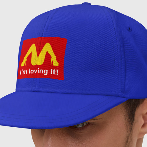 Кепка снепбек с прямым козырьком i\'m lovin\' it!, цвет синий