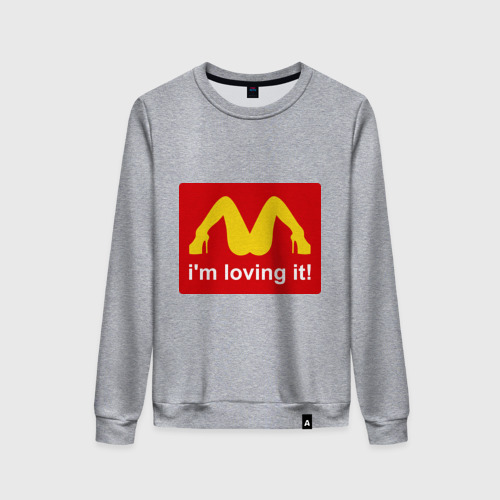 Женский свитшот хлопок i\'m lovin\' it!, цвет меланж