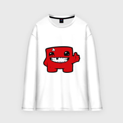 Мужской лонгслив oversize хлопок Super Meat Boy