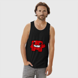 Мужская майка хлопок Super Meat Boy - фото 2