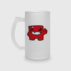 Кружка пивная матовое стекло Super Meat Boy