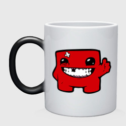 Кружка хамелеон Super Meat Boy