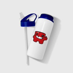Бутылка для воды с трубочкой Super Meat Boy - фото 2