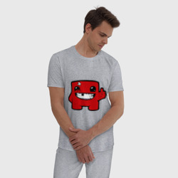 Мужская пижама хлопок Super Meat Boy - фото 2