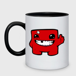 Кружка двухцветная Super Meat Boy