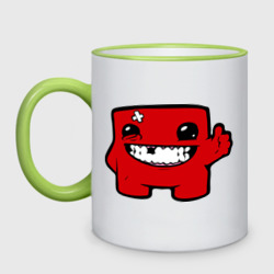 Кружка двухцветная Super Meat Boy