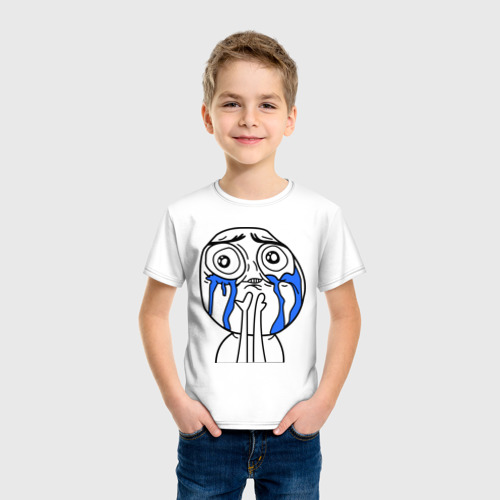 Детская футболка хлопок Милый парень (мем), цвет белый - фото 3
