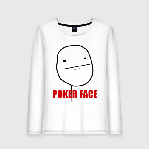 Женский лонгслив хлопок Poker Face (mem)