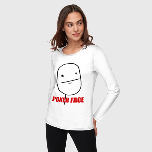 Женский лонгслив хлопок Poker Face (mem) - фото 3