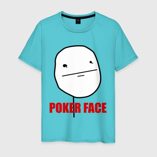 Хлопок мем. Женская футболка Poker face.