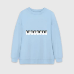 Женский свитшот oversize без начеса хлопок Хор пингвинов Антарктида