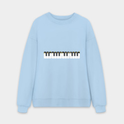 Мужской свитшот oversize без начеса хлопок Хор пингвинов Антарктида