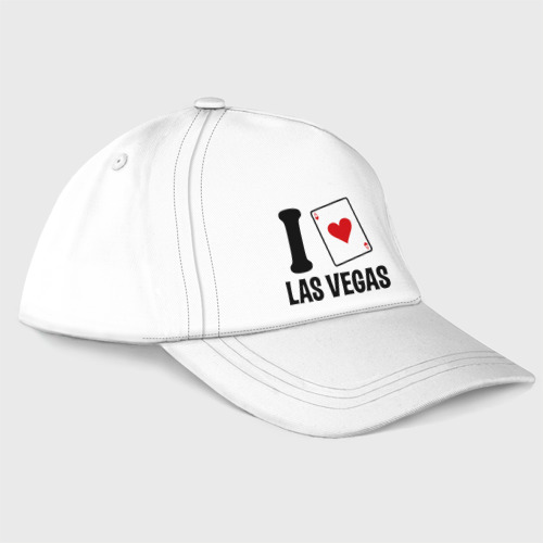 Бейсболка I Love Las Vegas, цвет белый