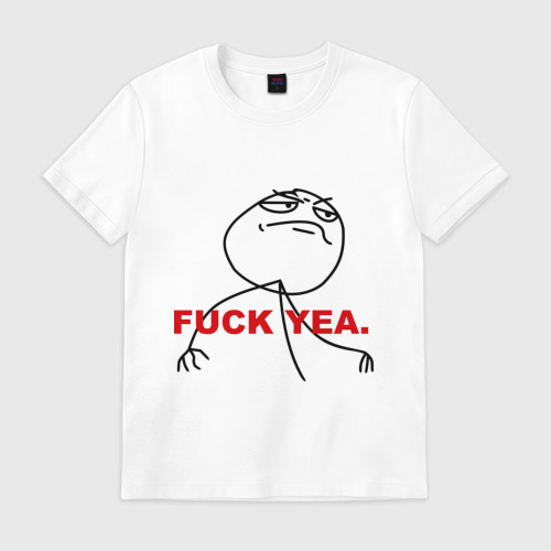 Мужская футболка хлопок FUCK YEA. Фото 01 Мужская футболка хлопок FUCK YEA. Фото 01
